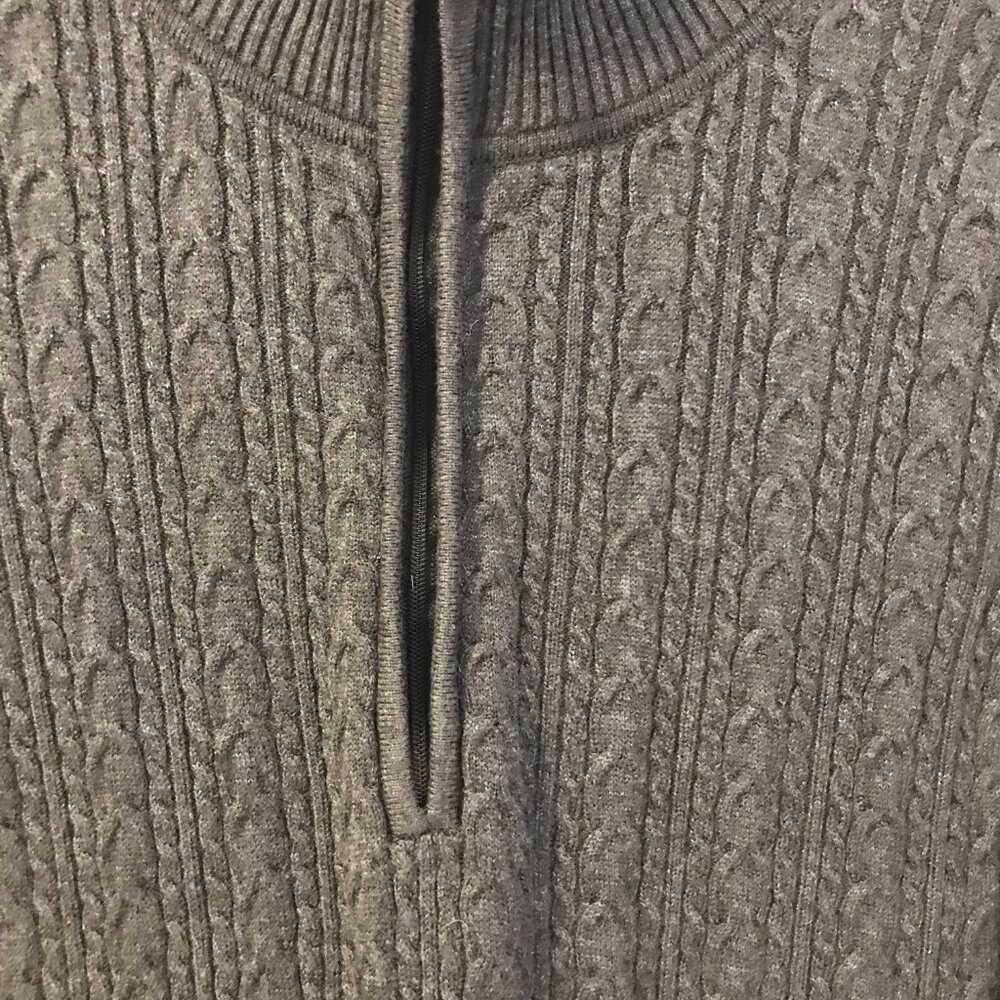 Tommy Bahama sweater dress grey women M cable knit cozy warm preppy capsule - Picture 6 of 12
